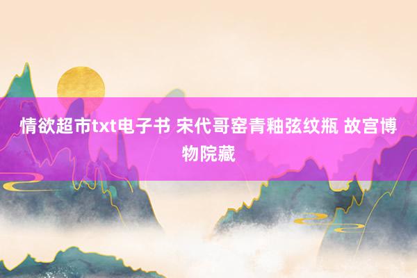 情欲超市txt电子书 宋代哥窑青釉弦纹瓶 故宫博物院藏