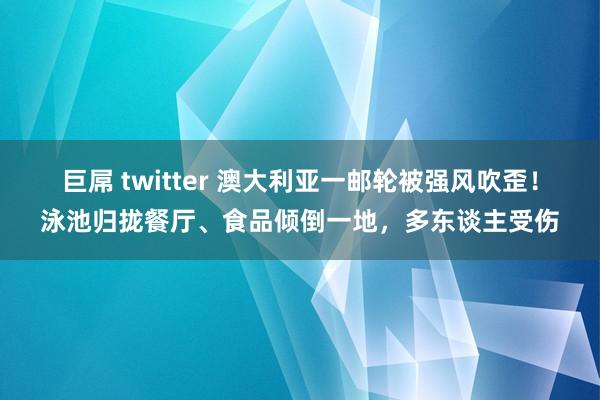巨屌 twitter 澳大利亚一邮轮被强风吹歪！泳池归拢餐厅、食品倾倒一地，多东谈主受伤